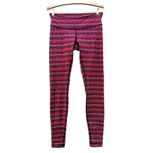 Lululemon Twist Wunder Under Space Dye Pink Purple Full Length Leggings Size 8